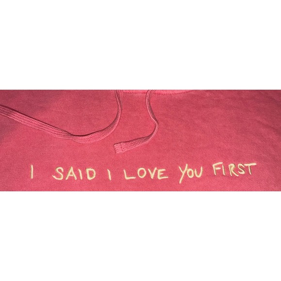 Selena Gomez Hoodie XXL Pigment Pink I Said I Love You First Merch NEW *spots - Picture 3 of 8